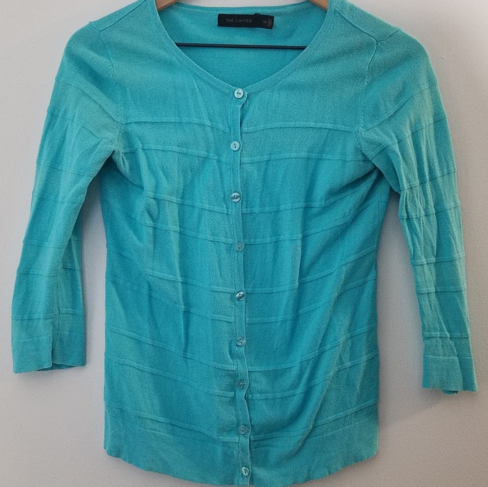 Blue green sweater
